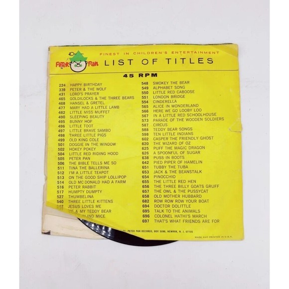 Vintage Peter Pan Records 45 RPM Frosty the Snowman Children's Record Vinyl 70s - Picture 4 of 12